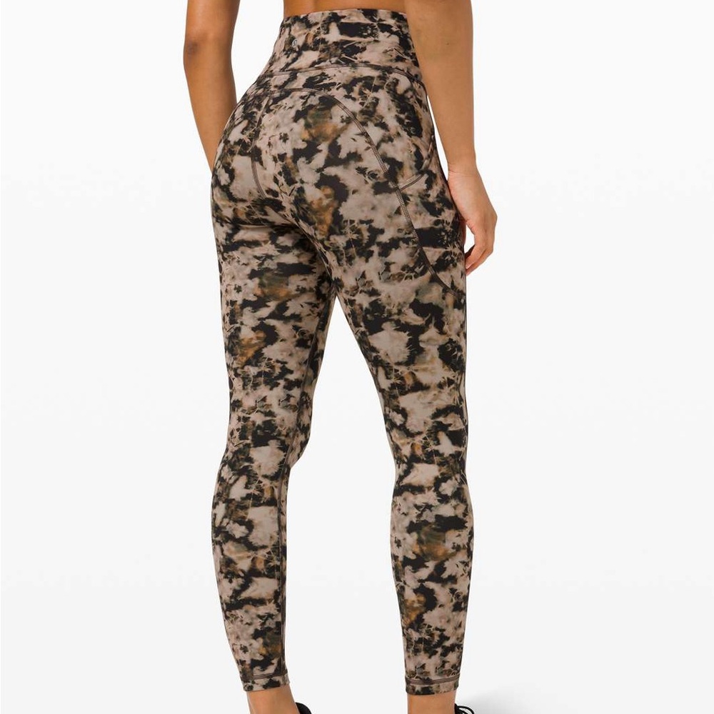 Lulu Invigorate HighRise Leggings Small Dispersed Light Raw Linen Multi Everlux